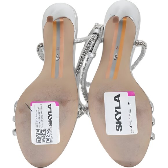 Sam Edelman Granger Women's Silver Strappy Heels Size 8 - Elegant Style - Picture 6 of 6